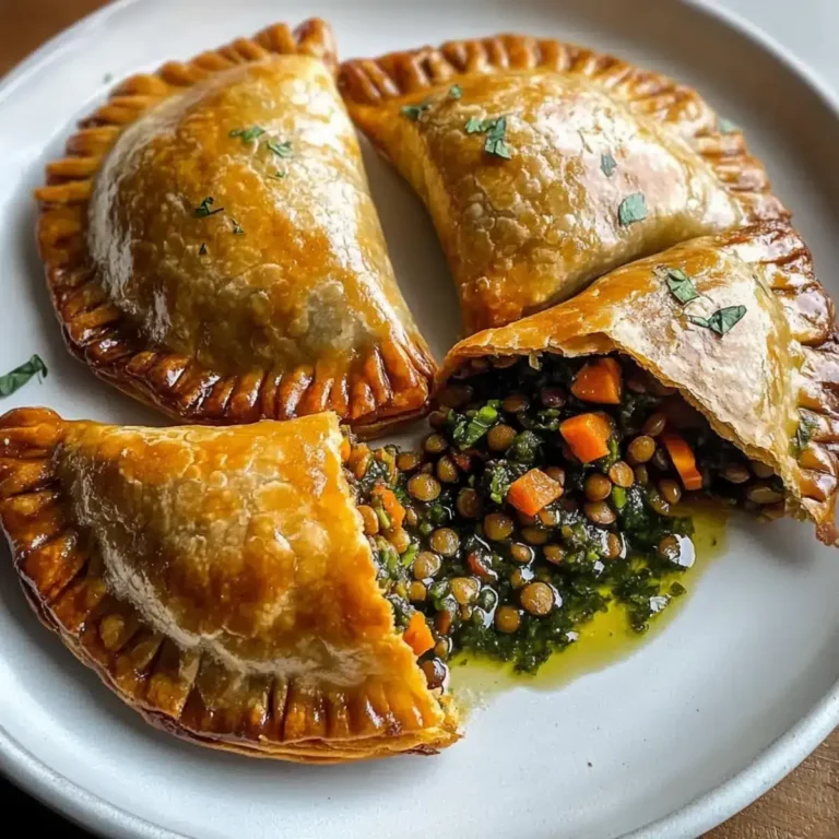 Linsen und Gemüse Vegane Empanadas mit Chimichurri – Unglaublich lecker