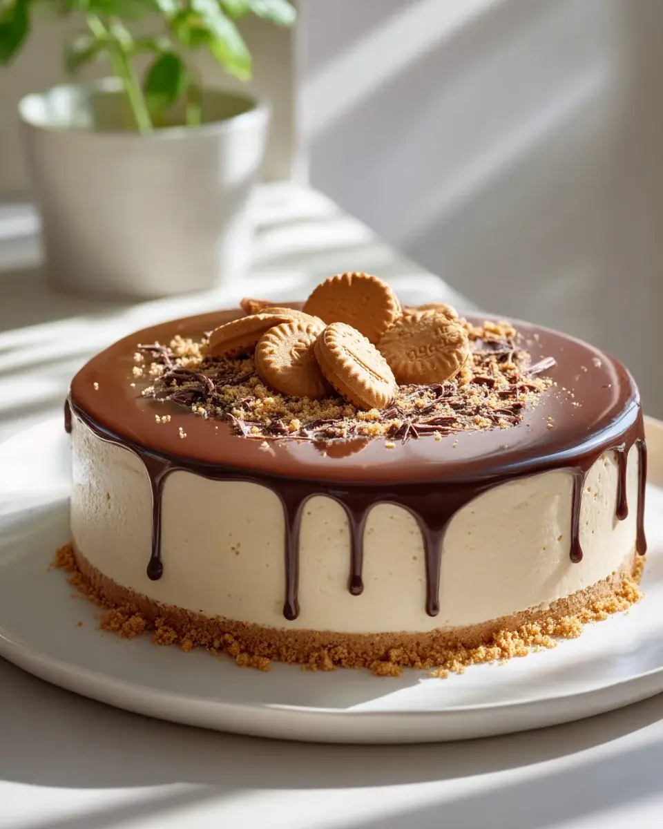 Lotus Cheesecake Mit Schoko Ganache Topping