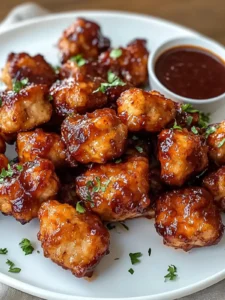 Luftfritteuse Honig BBQ Hähnchen-Bissen