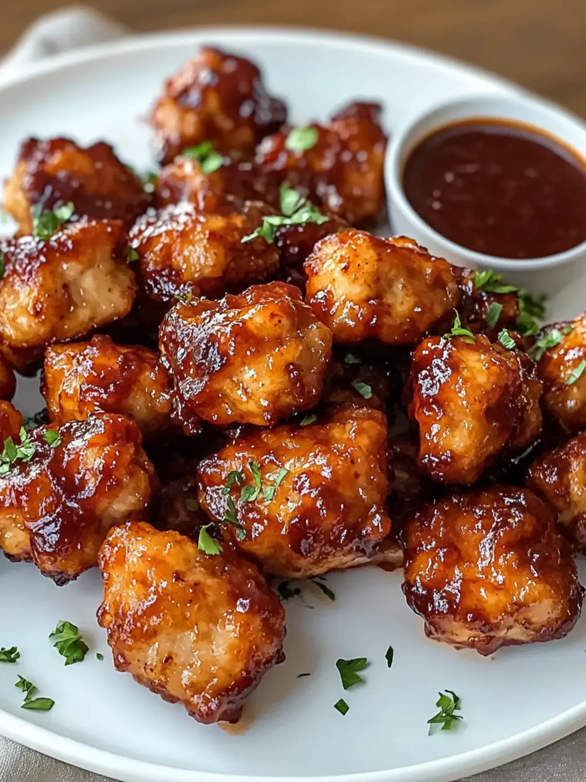 Luftfritteuse Honig BBQ Hähnchen-Bissen