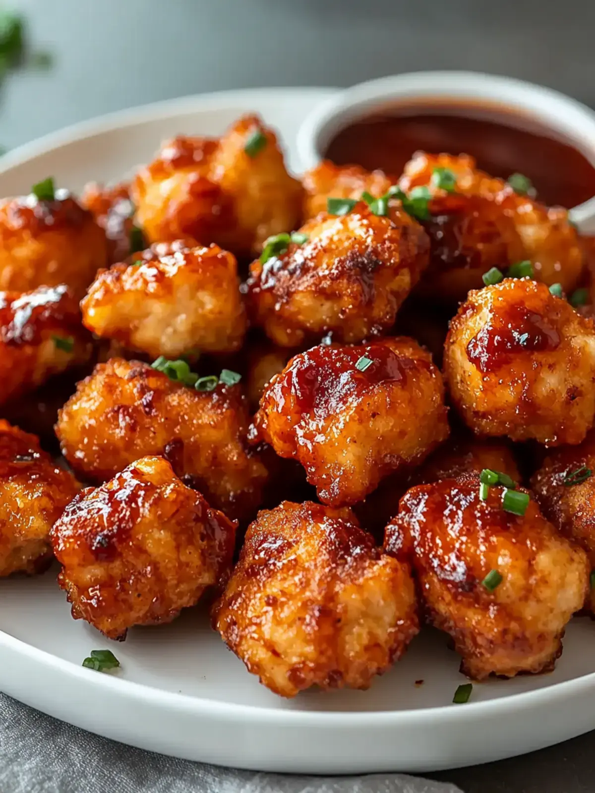 Luftfritteuse Honig BBQ Hähnchen-Bissen