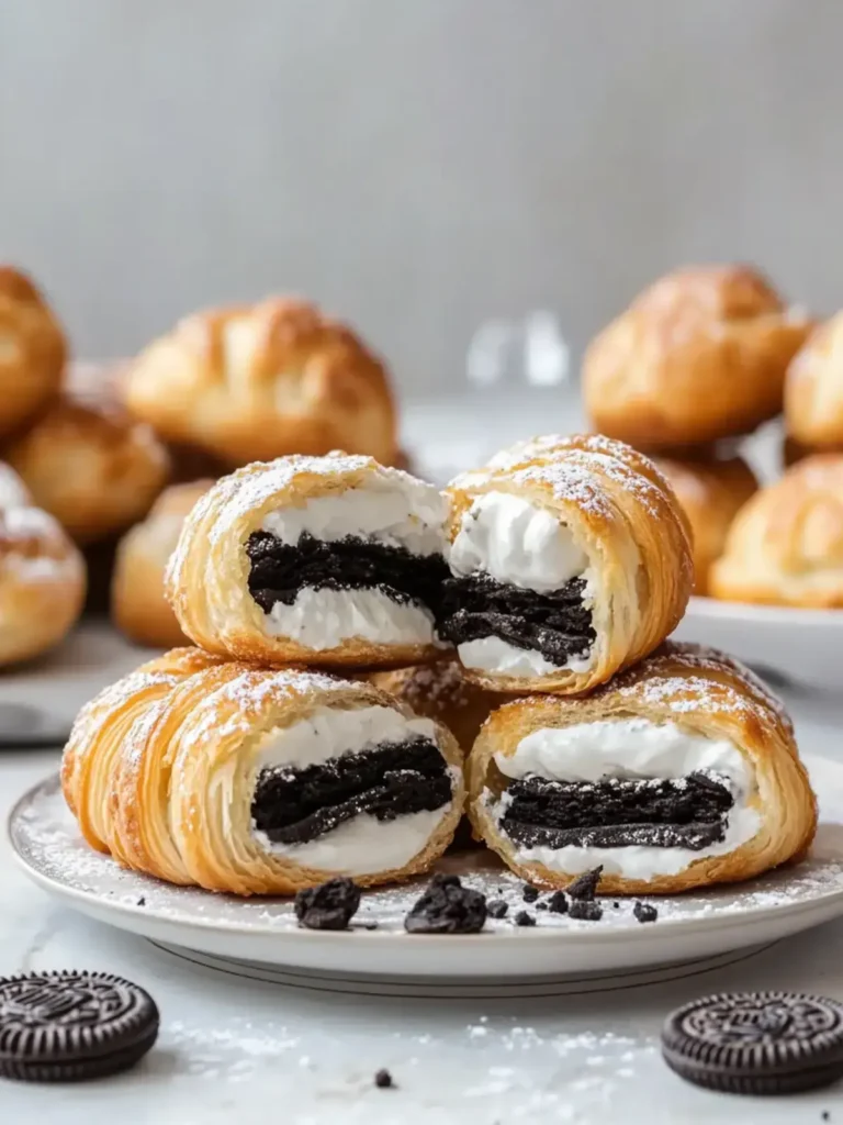 Luftfrittierte Oreos in Croissantteig