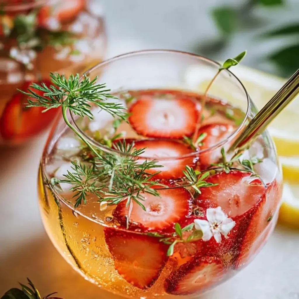 Maibowle mit Erdbeeren und Waldmeister