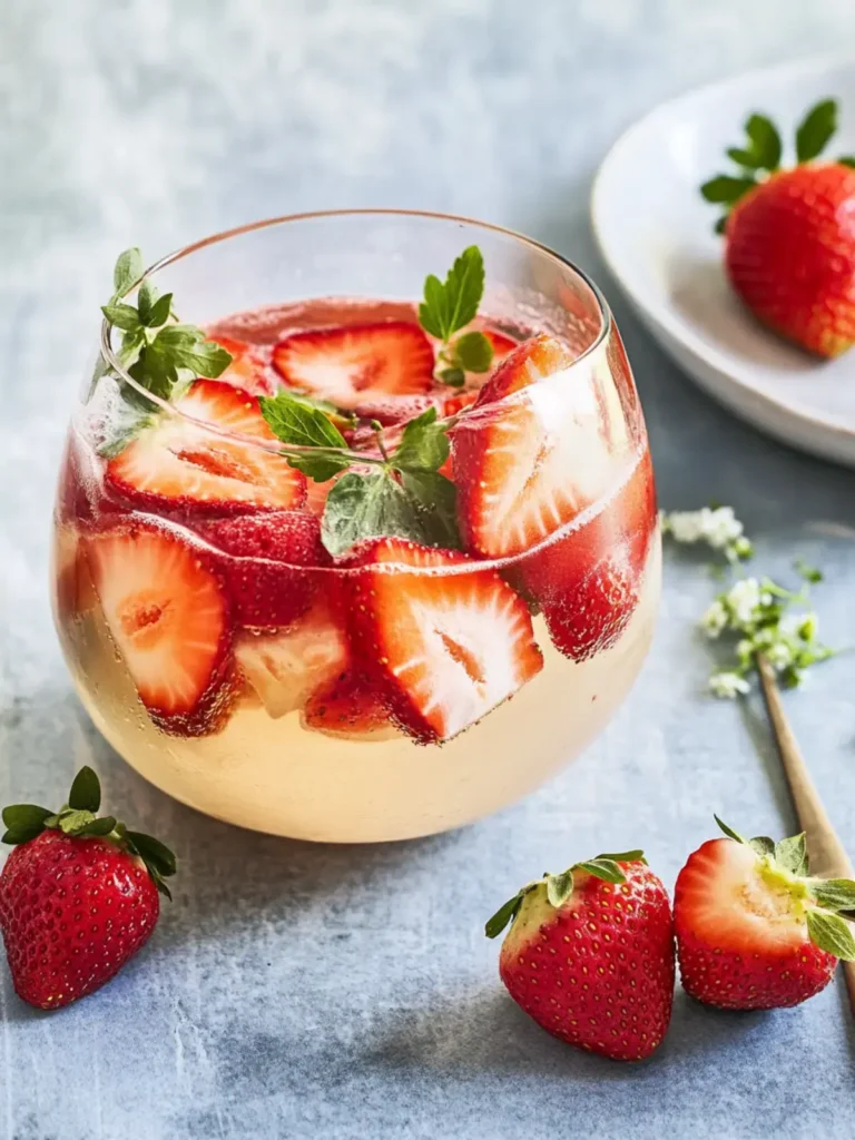 Maibowle mit Erdbeeren und Waldmeister