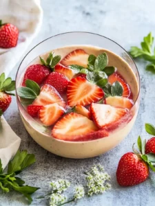 Erfrischende Maibowle mit Erdbeeren und Waldmeister