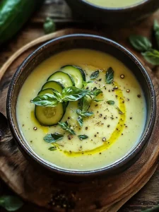 Mais- und Zucchini-Cremesuppe