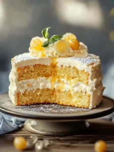 Saftiger Maisbrotkuchen mit Honig-Buttercreme
