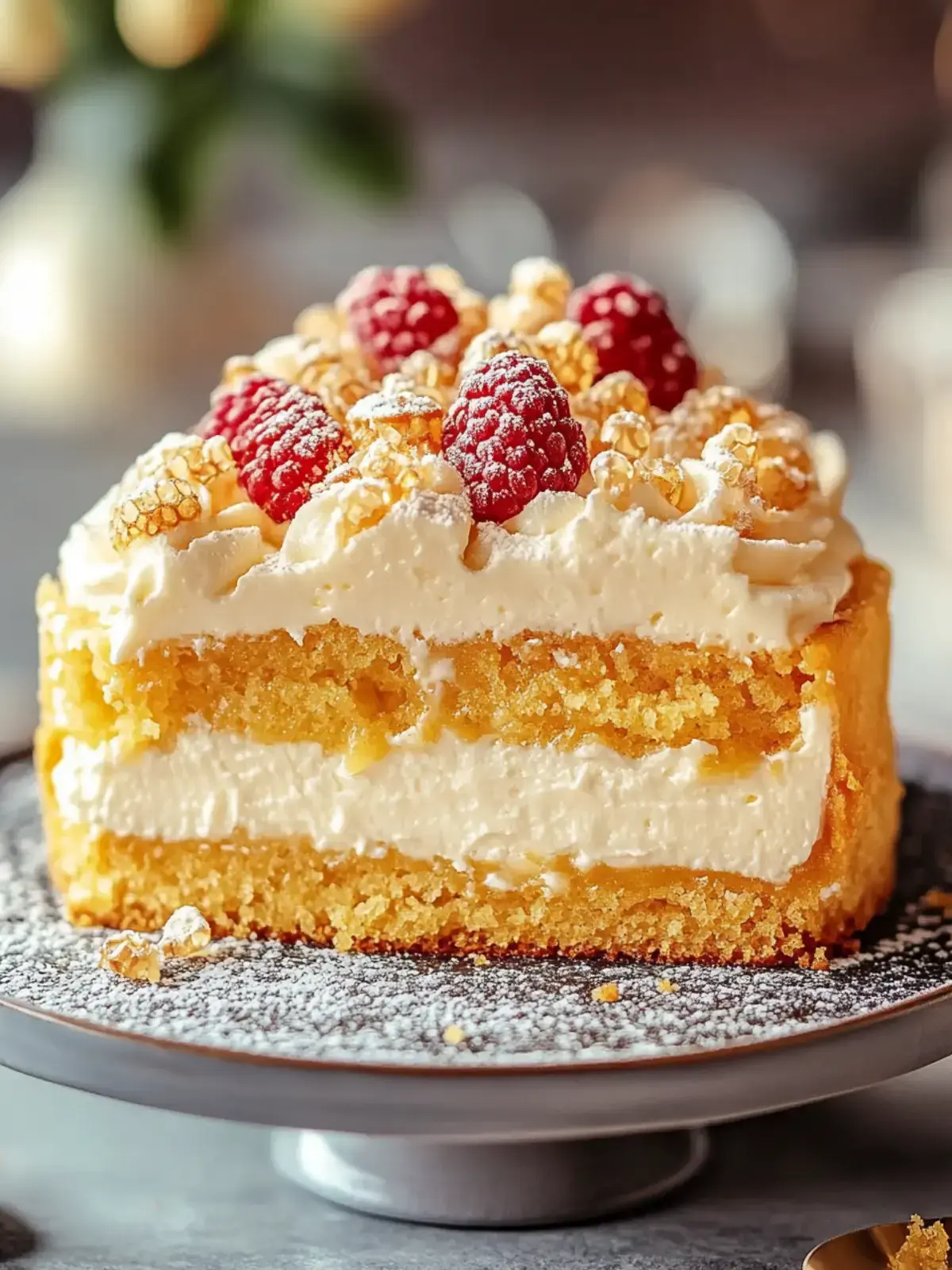 Maisbrotkuchen mit Honig-Buttercreme