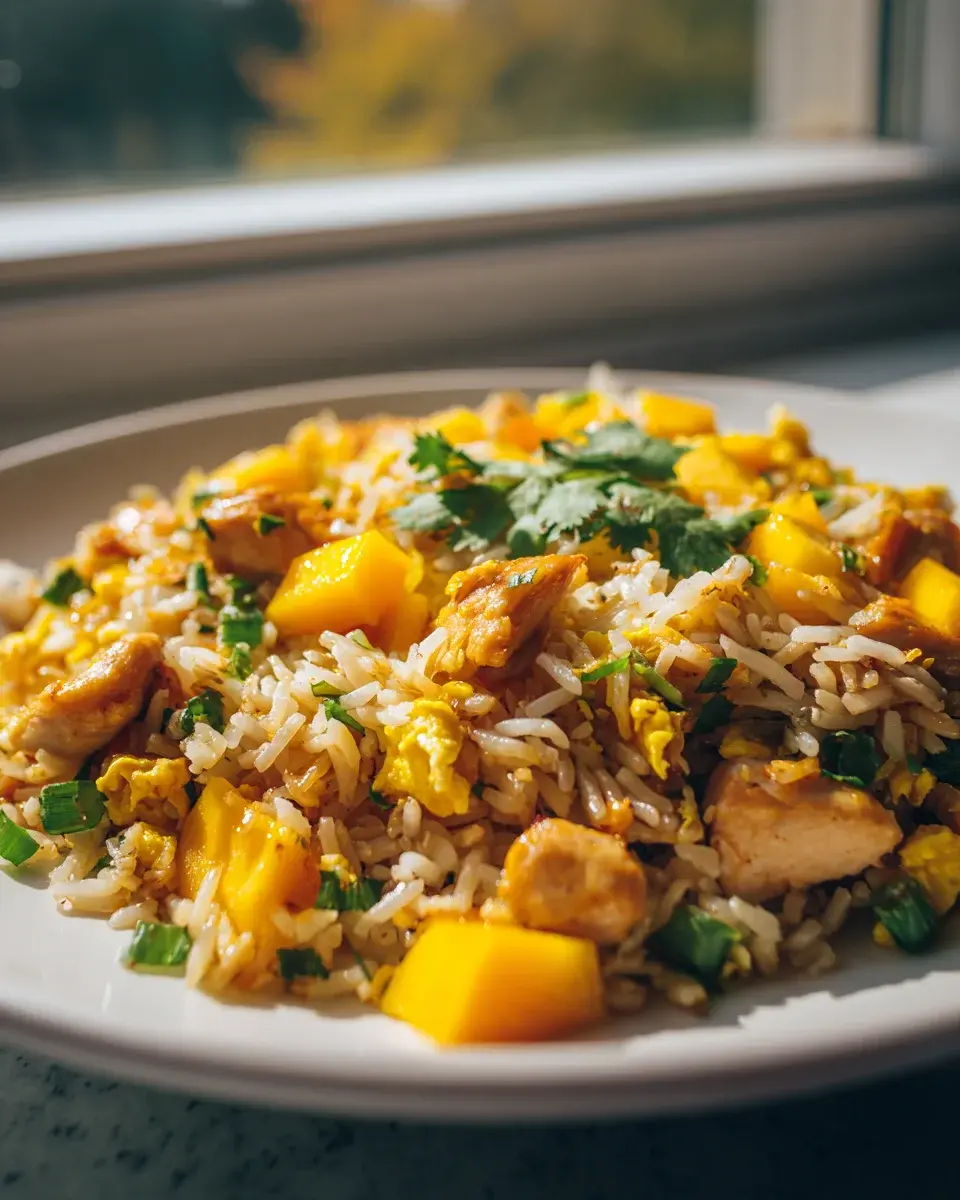 Mango Hähnchen Fried Rice