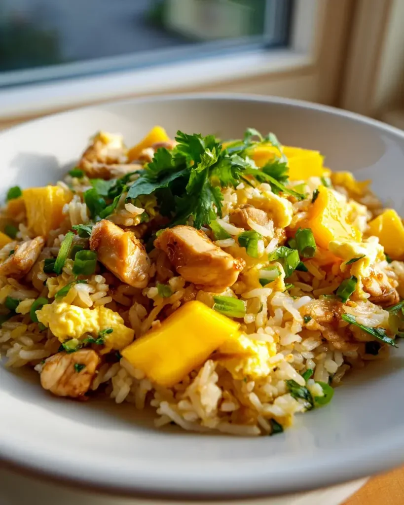 Mango Hähnchen Fried Rice