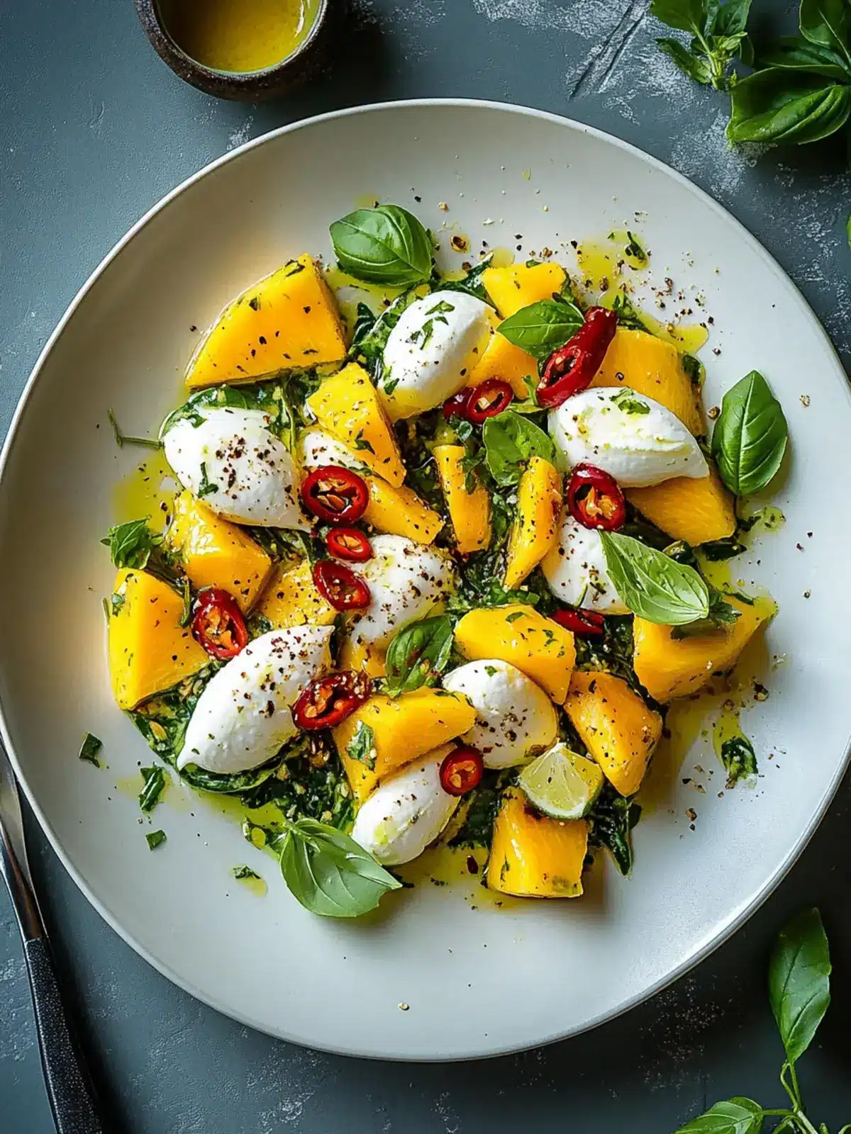 Mango Mozzarella Salat