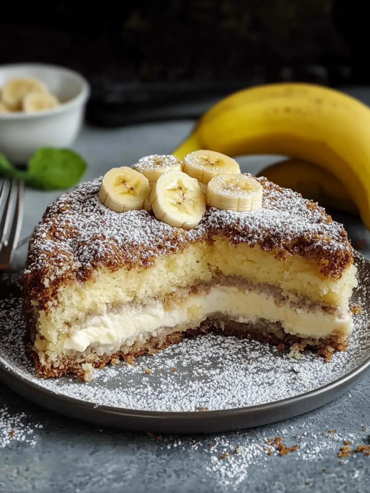 Maulwurfkuchen mit Banane