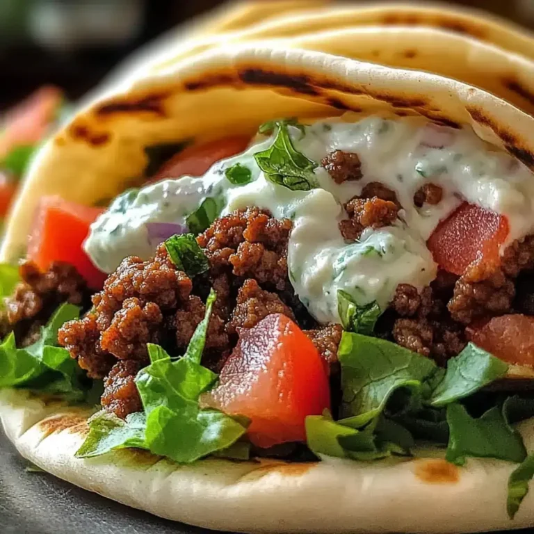 Mediterrane Rinderhackfleisch-Pita-Taschen