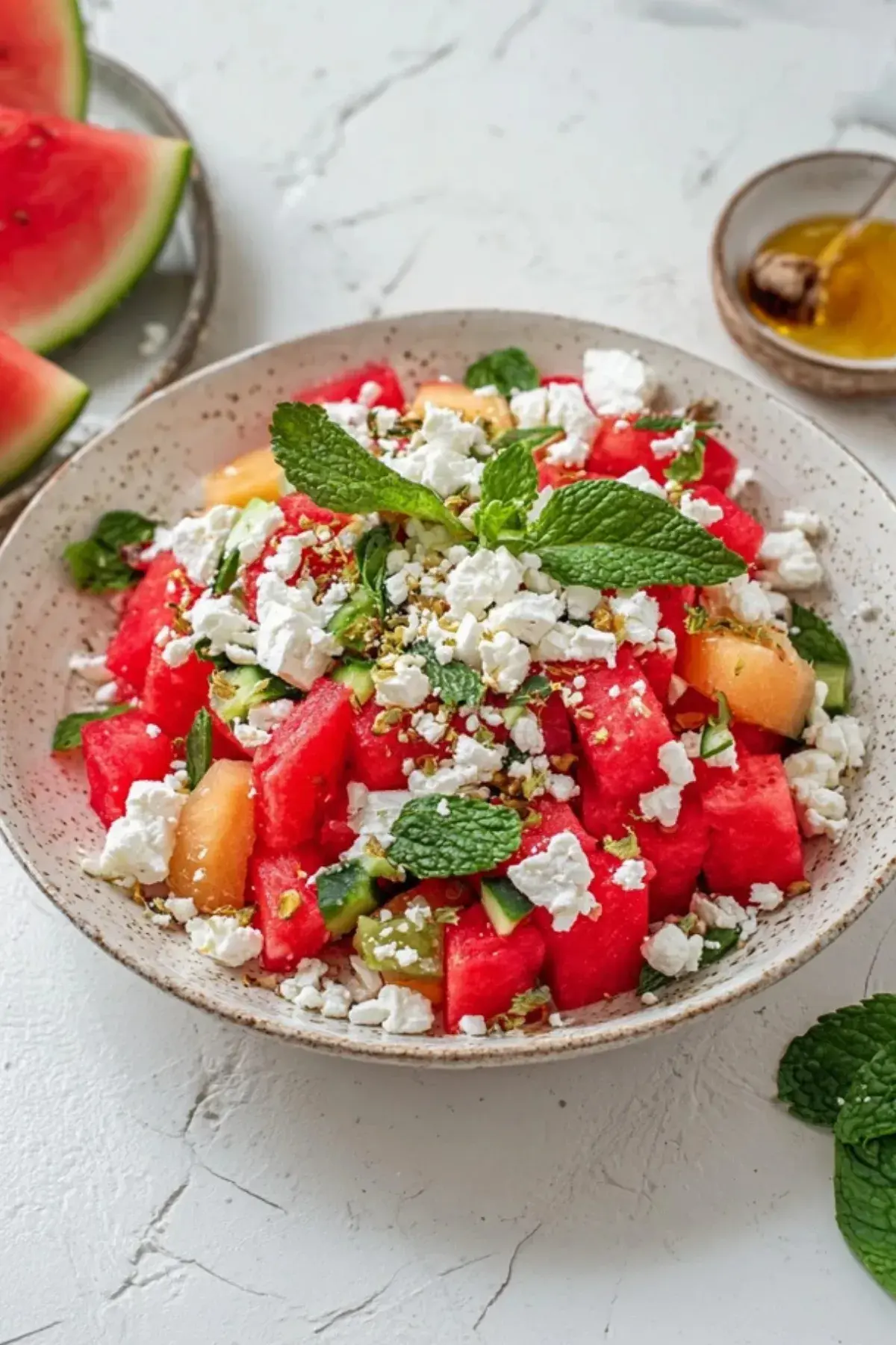 Melonen Feta Salat