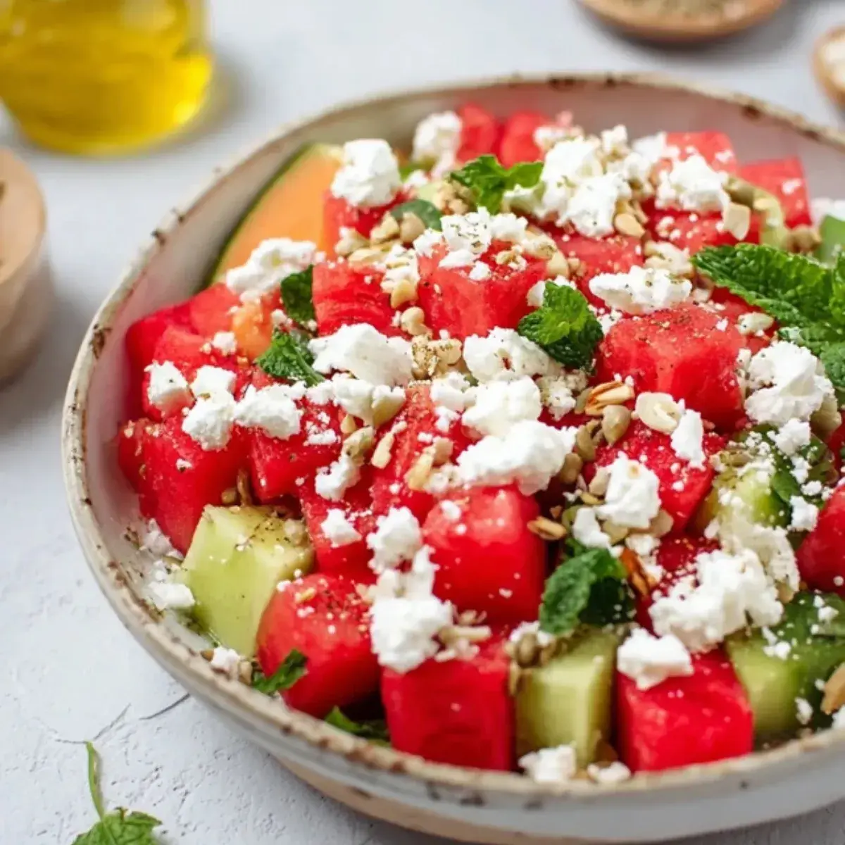 Melonen Feta Salat