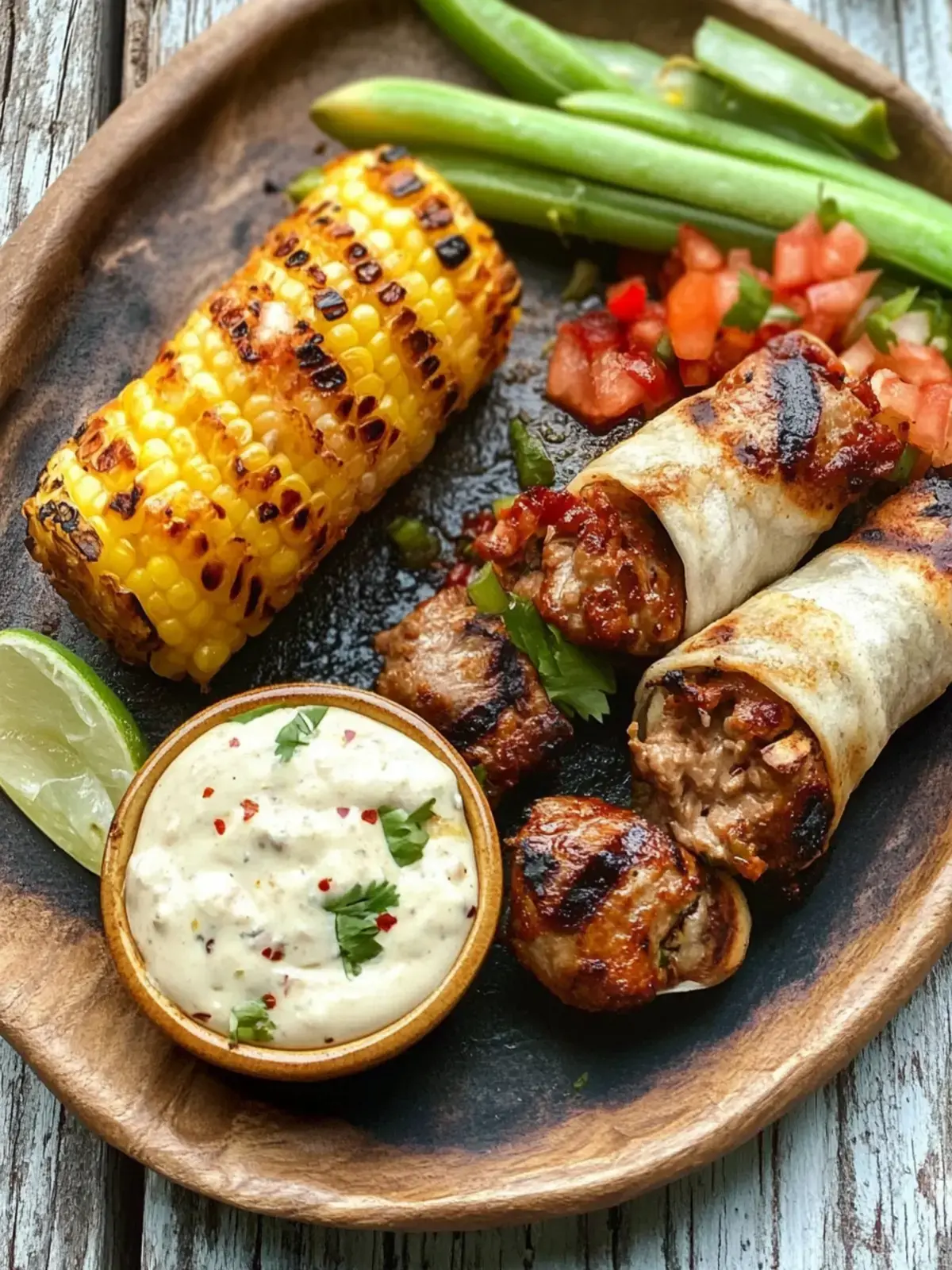 Mexikanische Hackfleischröllchen vom Grill