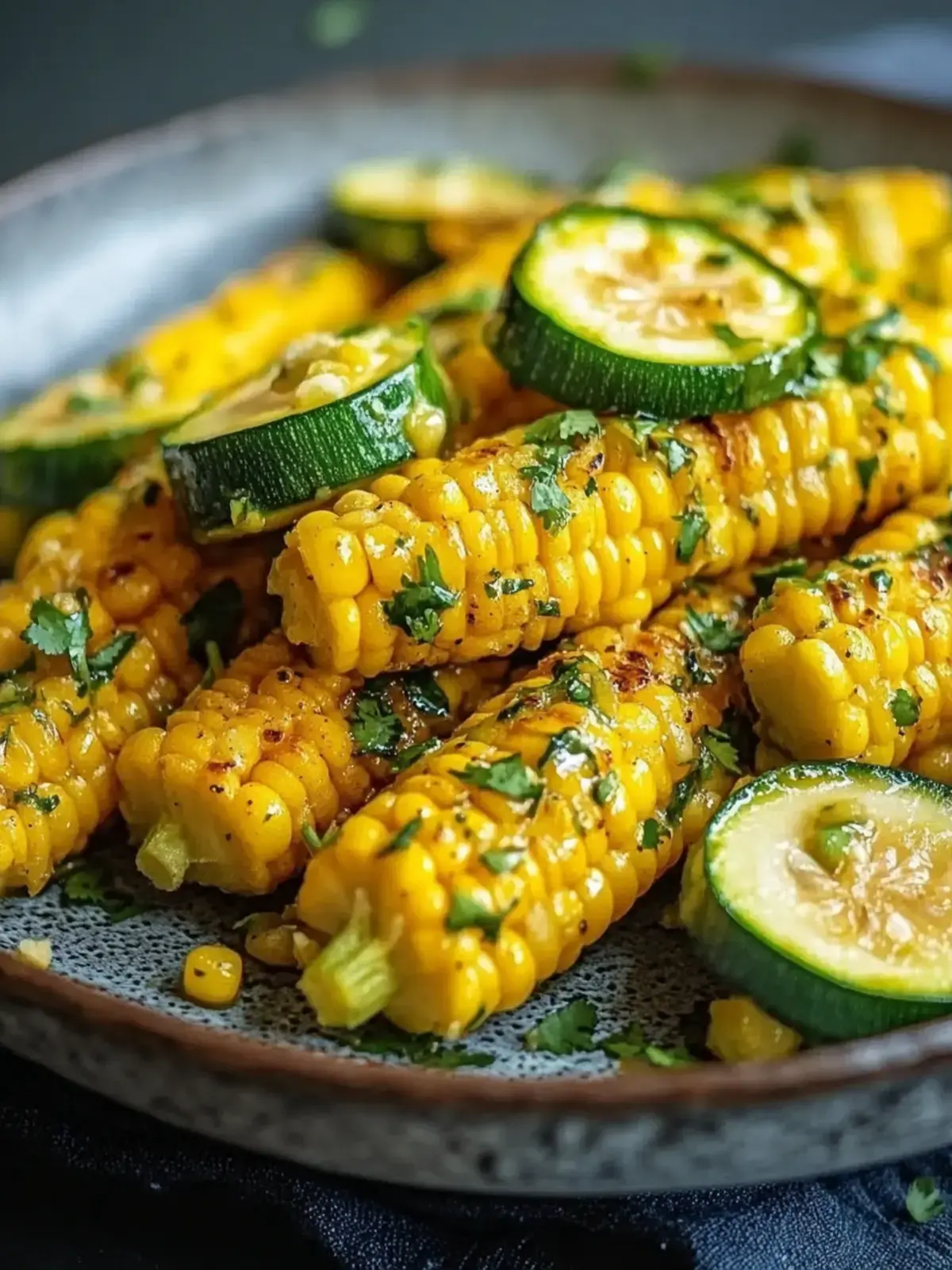 Mexikanische Zucchini und Mais