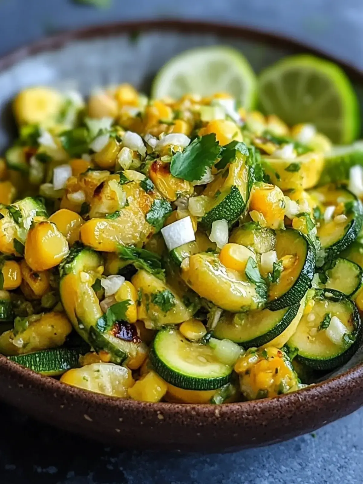 Mexikanische Zucchini und Mais