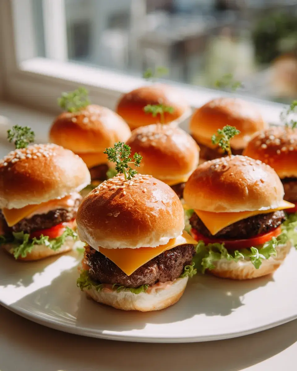 Mini Cheeseburger Sliders Spezialsoße