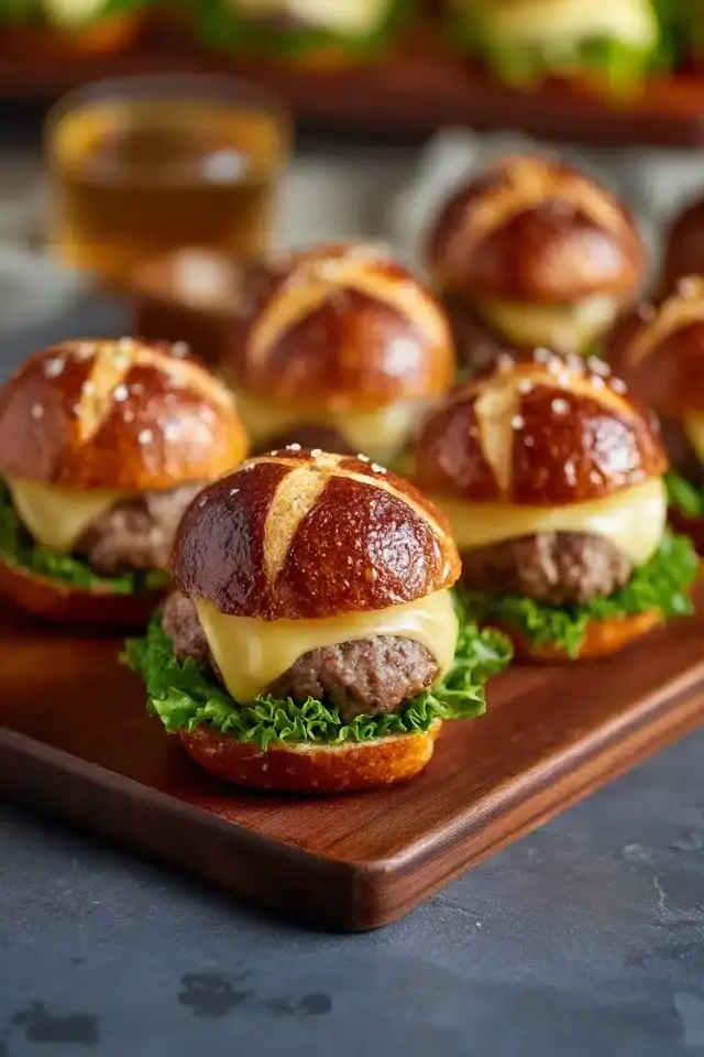 Mini Laugen Burger Rindfleischkäse