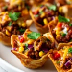 Mini Tacos mit wyrziger Hackfleischfyllung