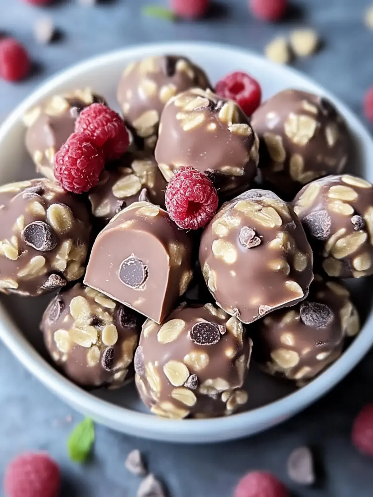 Minz Schokoladenstückchen Proteinbällchen