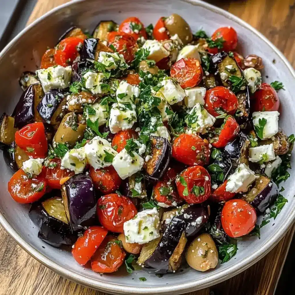 Mittelmeer gerösteter Auberginensalat