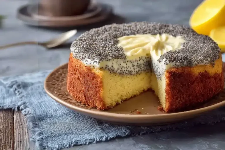 Mohnkuchen mit Pudding – saftig & cremig einfach