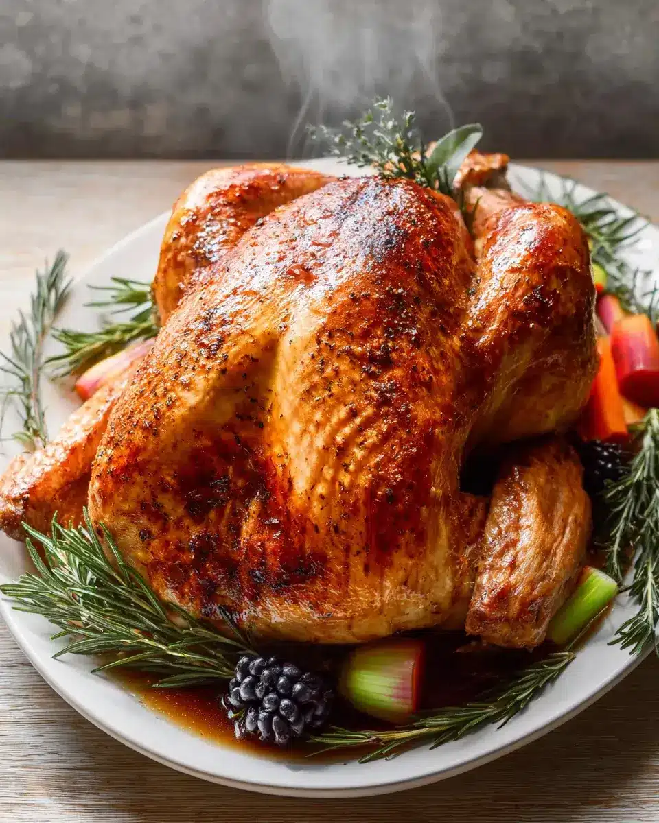 Moist And Juicy Roasted Turkey And Gravy