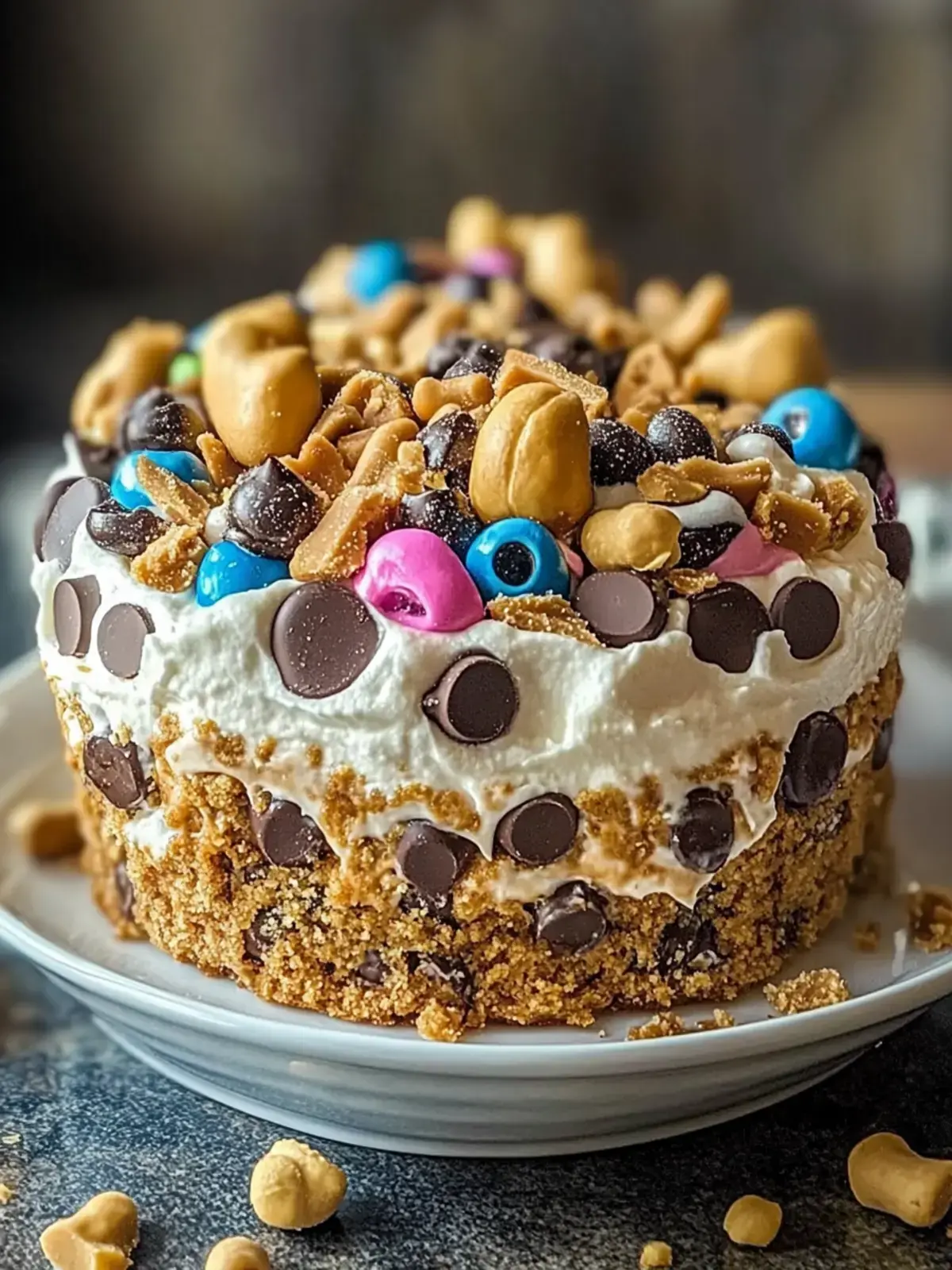 Monster-Keks-Erdnussbutter-Käsekuchen-Torte