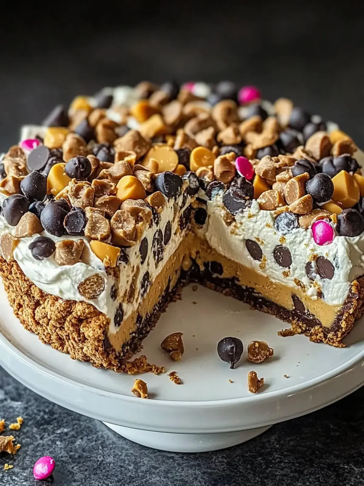 Monster-Keks-Erdnussbutter-Käsekuchen-Torte