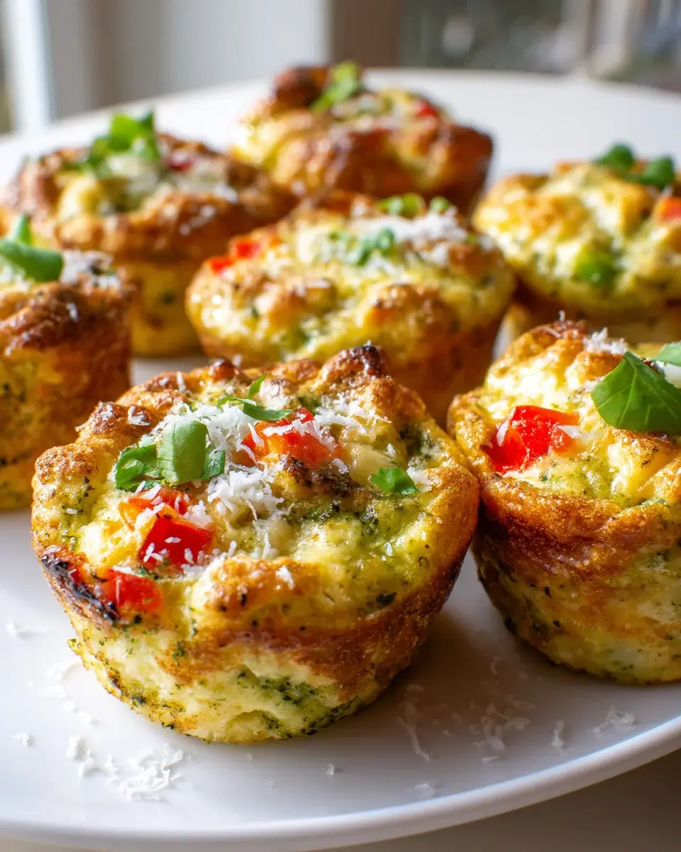 Mozzarella Pesto Frühstücks-Ei Muffins