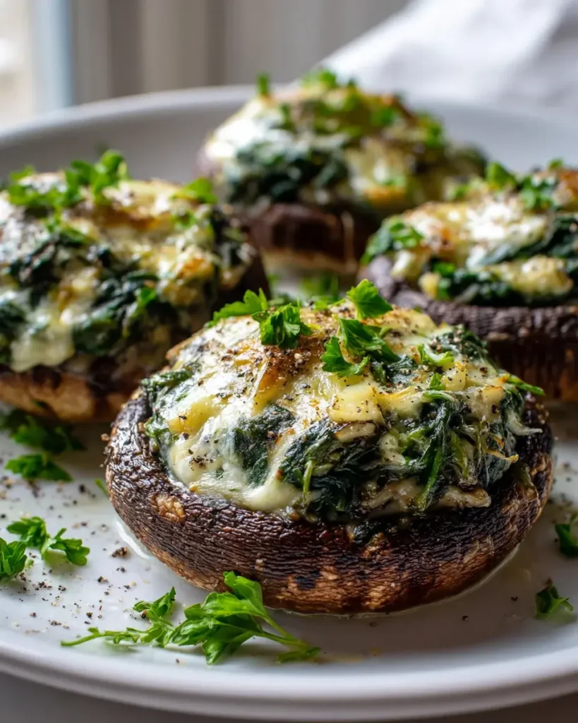 Mozzarella-Spinat gefüllte Portobello: Schnell & Lecker! – Snackerra