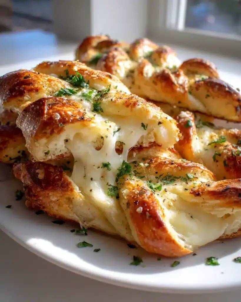 Mozzarella gefüllte Brotwenden