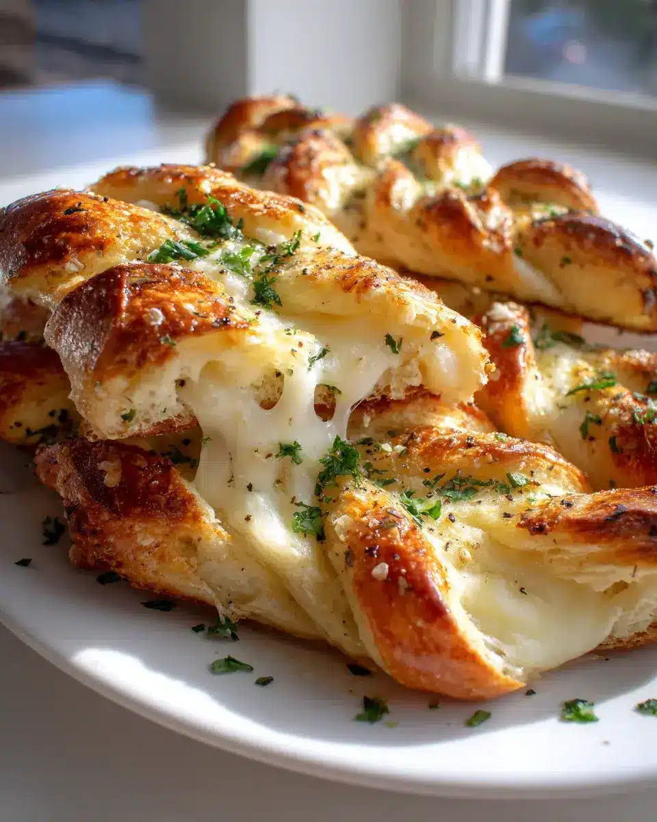 Mozzarella gefüllte Brotwenden