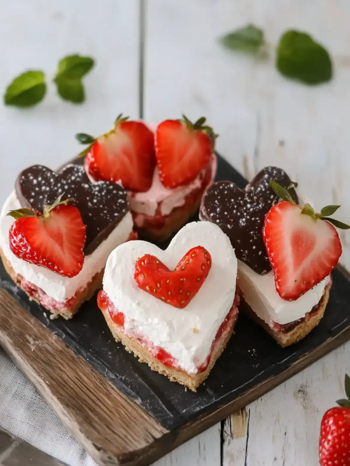 Muttertagskuchen Herz Törtchen