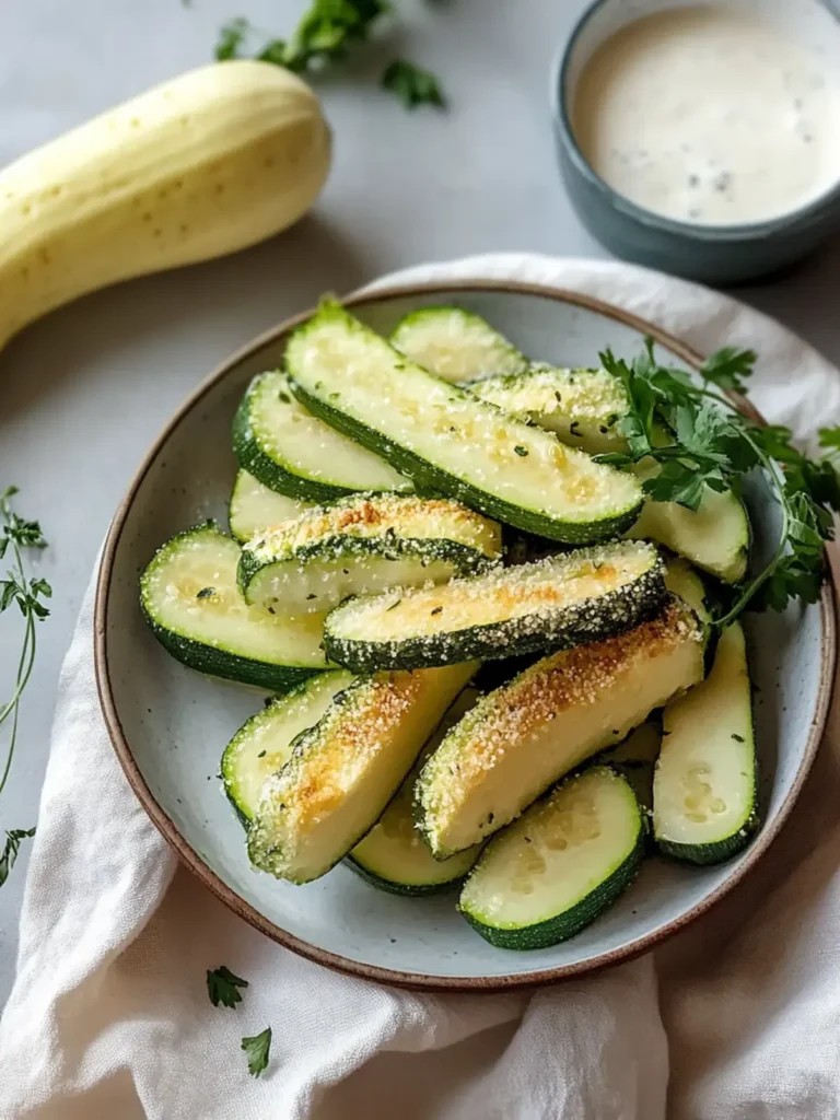 Knusprige Niedrig-Kohlenhydrat Zucchini Pommes mit Mandelmehl