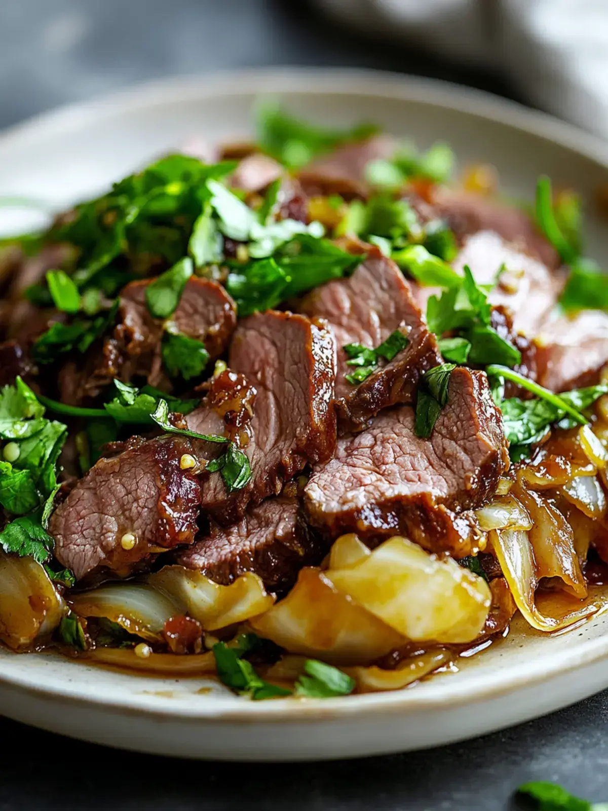 Niedrigkarb Mongolisches Rinderhackfleisch Kohl