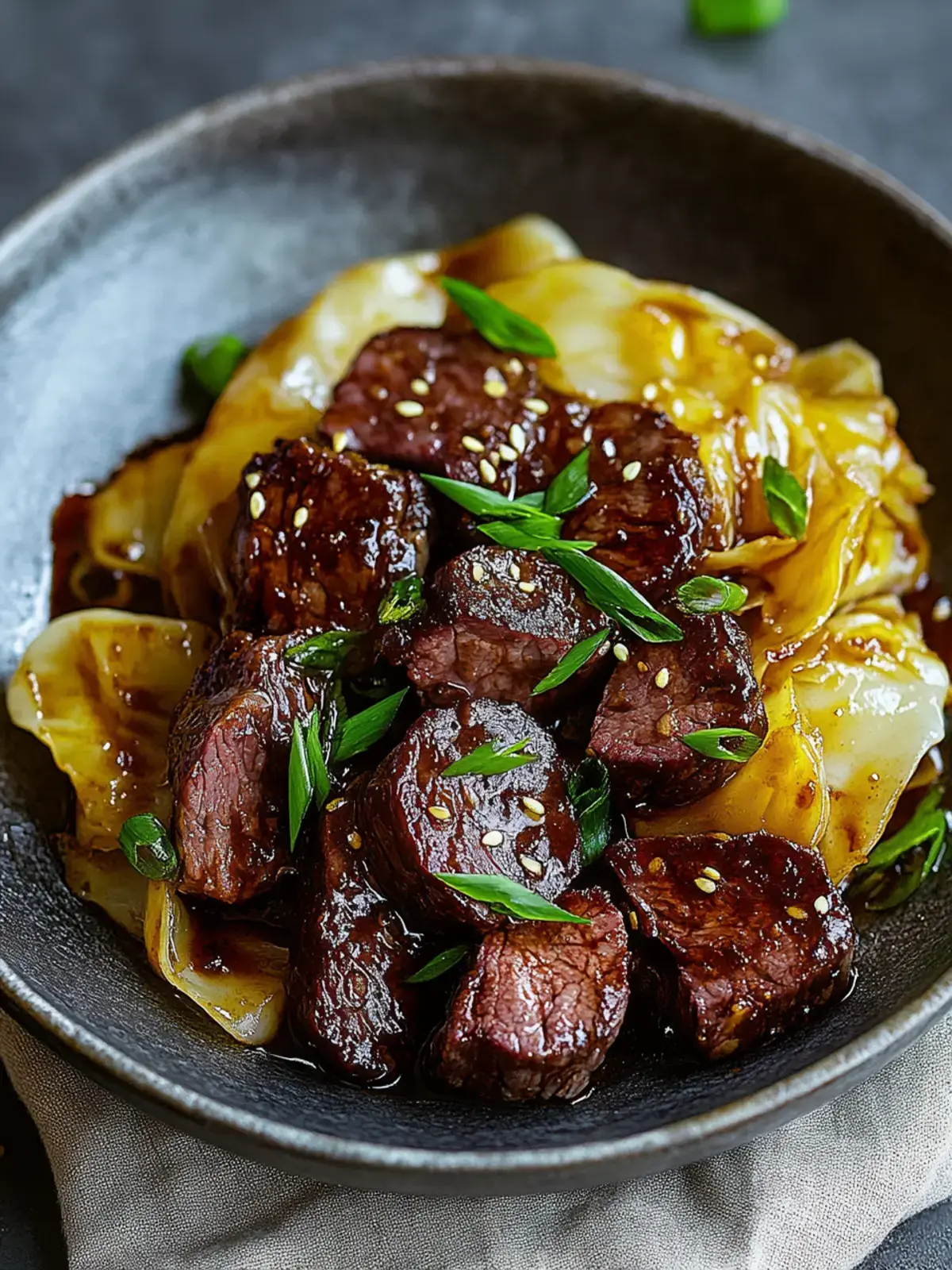 Niedrigkarb Mongolisches Rinderhackfleisch Kohl