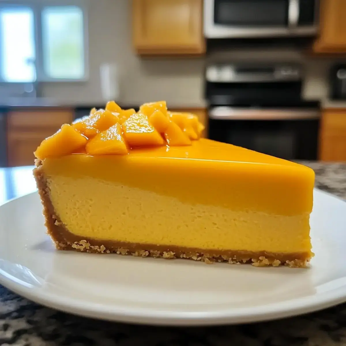 No Bake Mango Käsekuchen