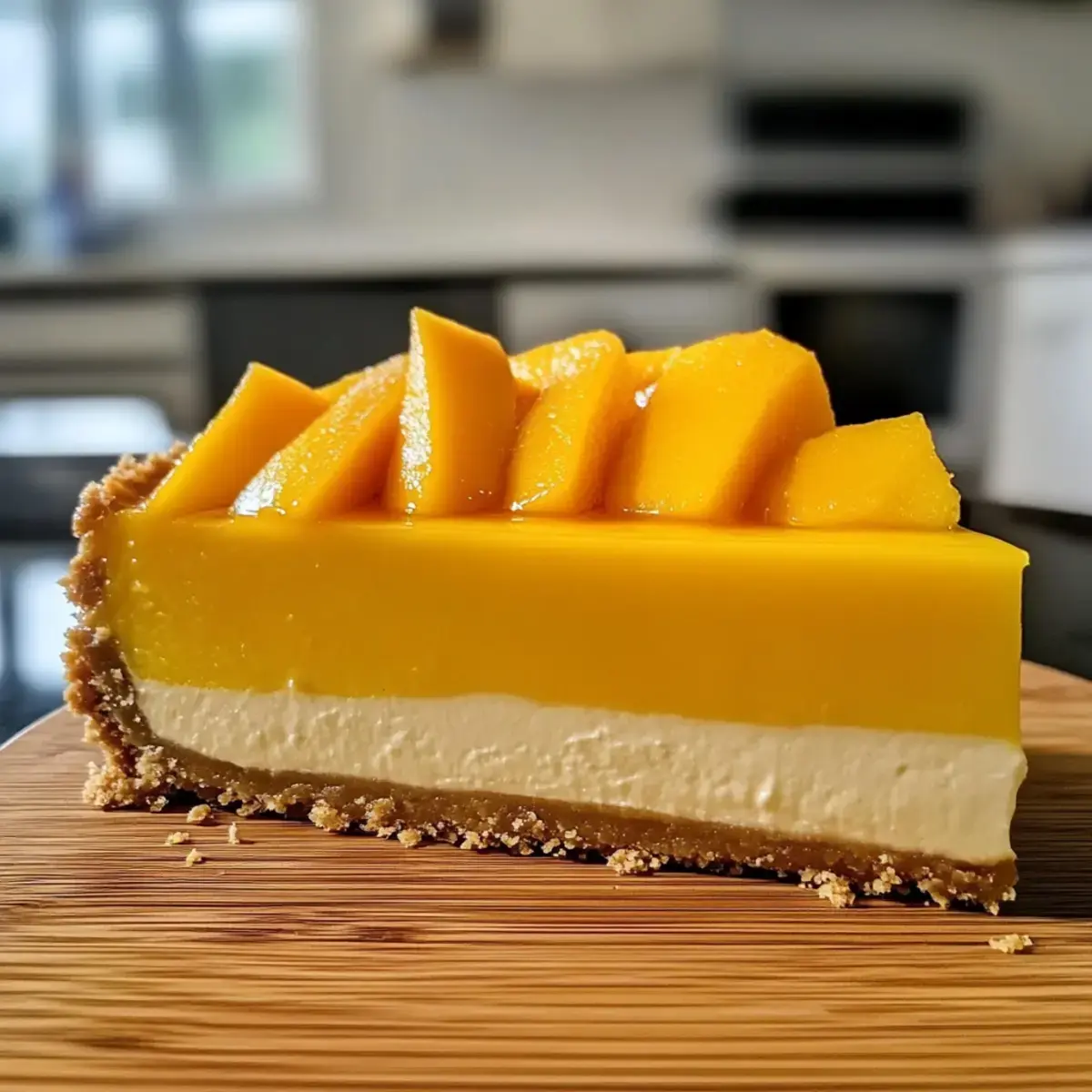 No Bake Mango Käsekuchen
