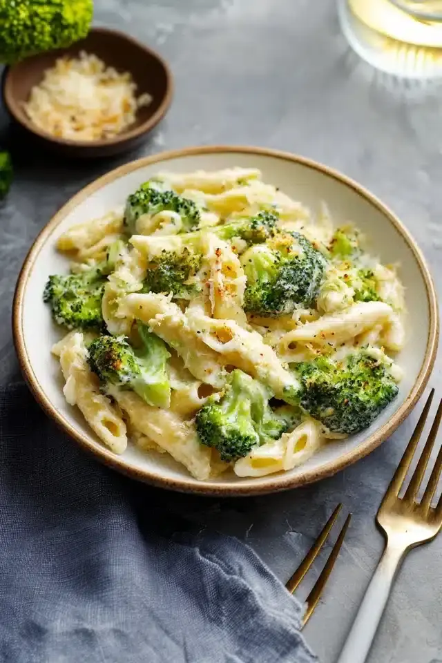 Nudeln mit Brokkoli in Sahne Soße