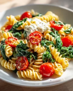 Spaghetti mit Spinat