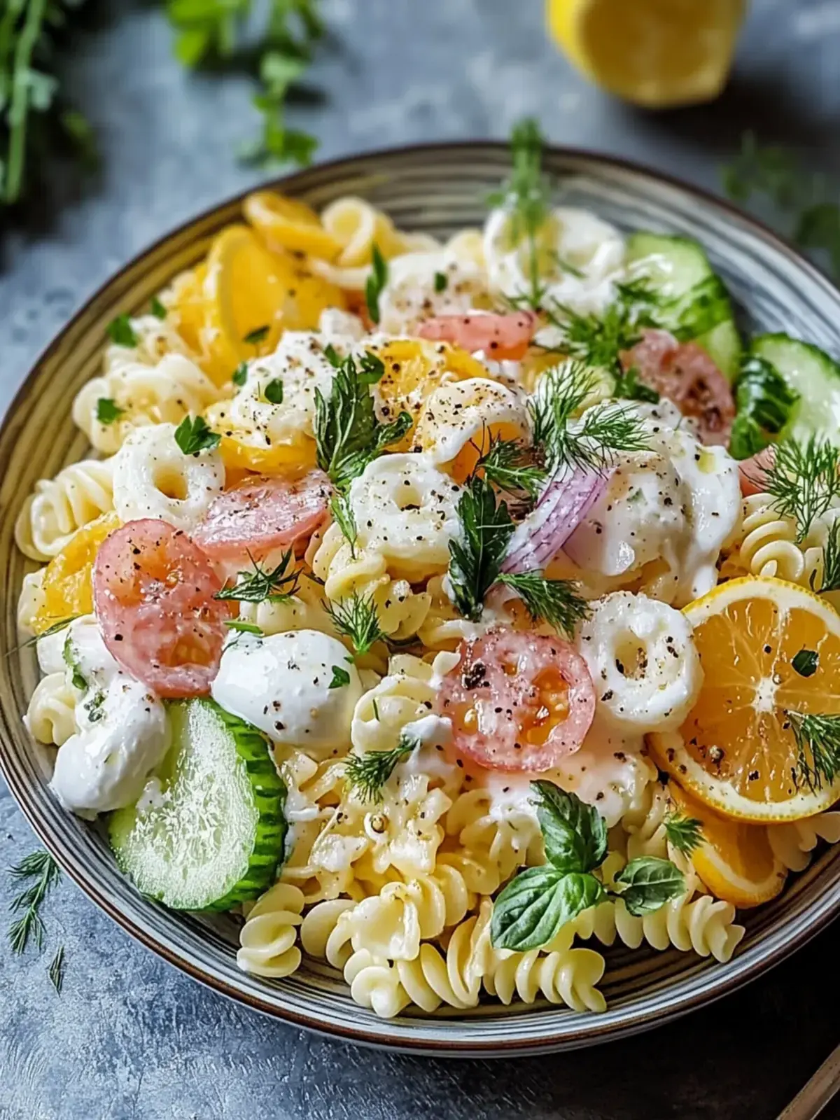 Nudelsalat mit Joghurt