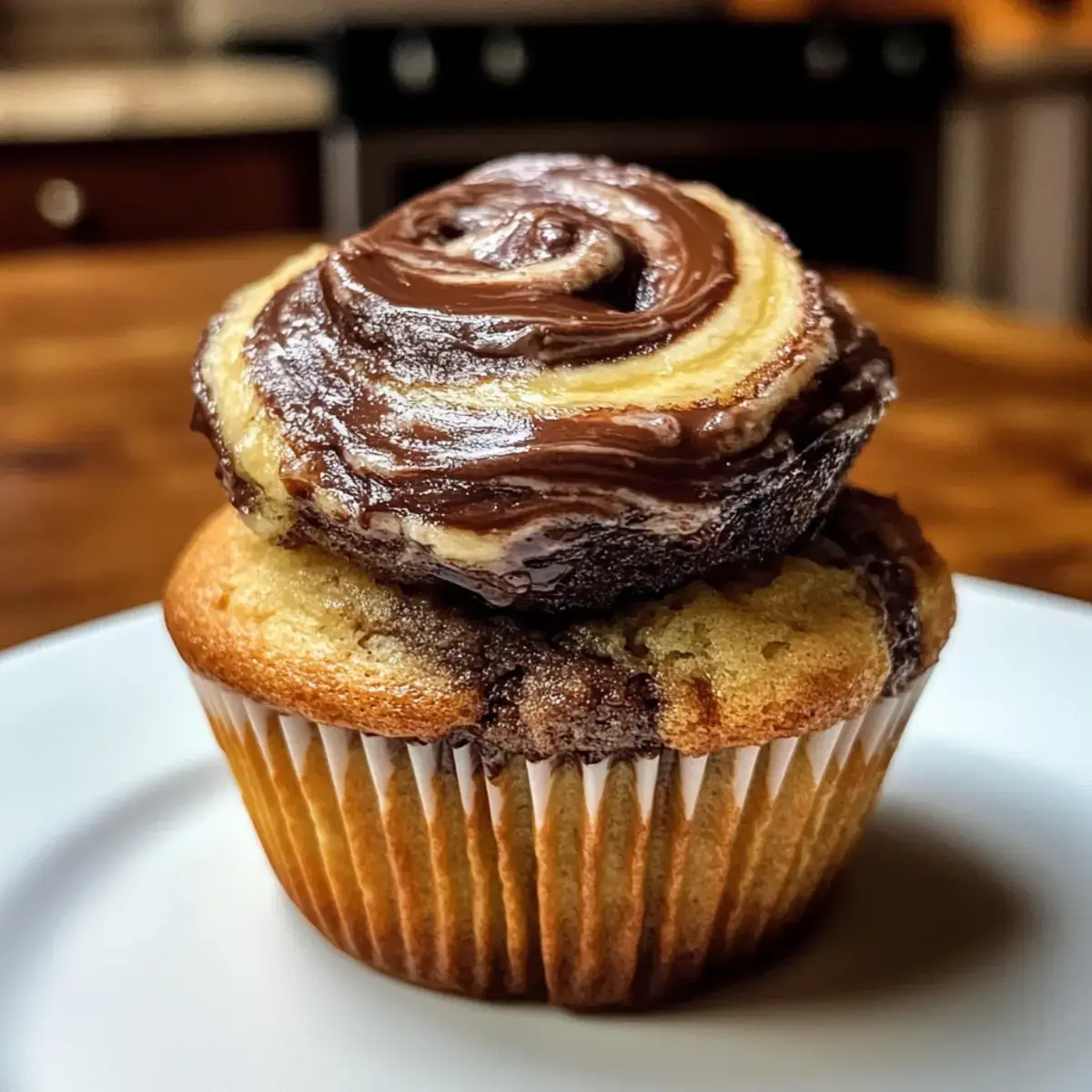 Nutella-Banana-Schnecken-Muffins