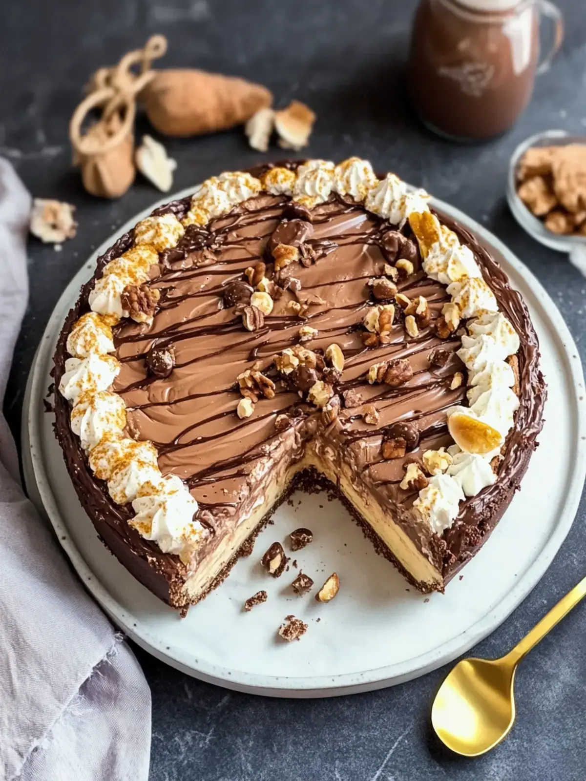 Nutella Käsekuchen ohne Backen