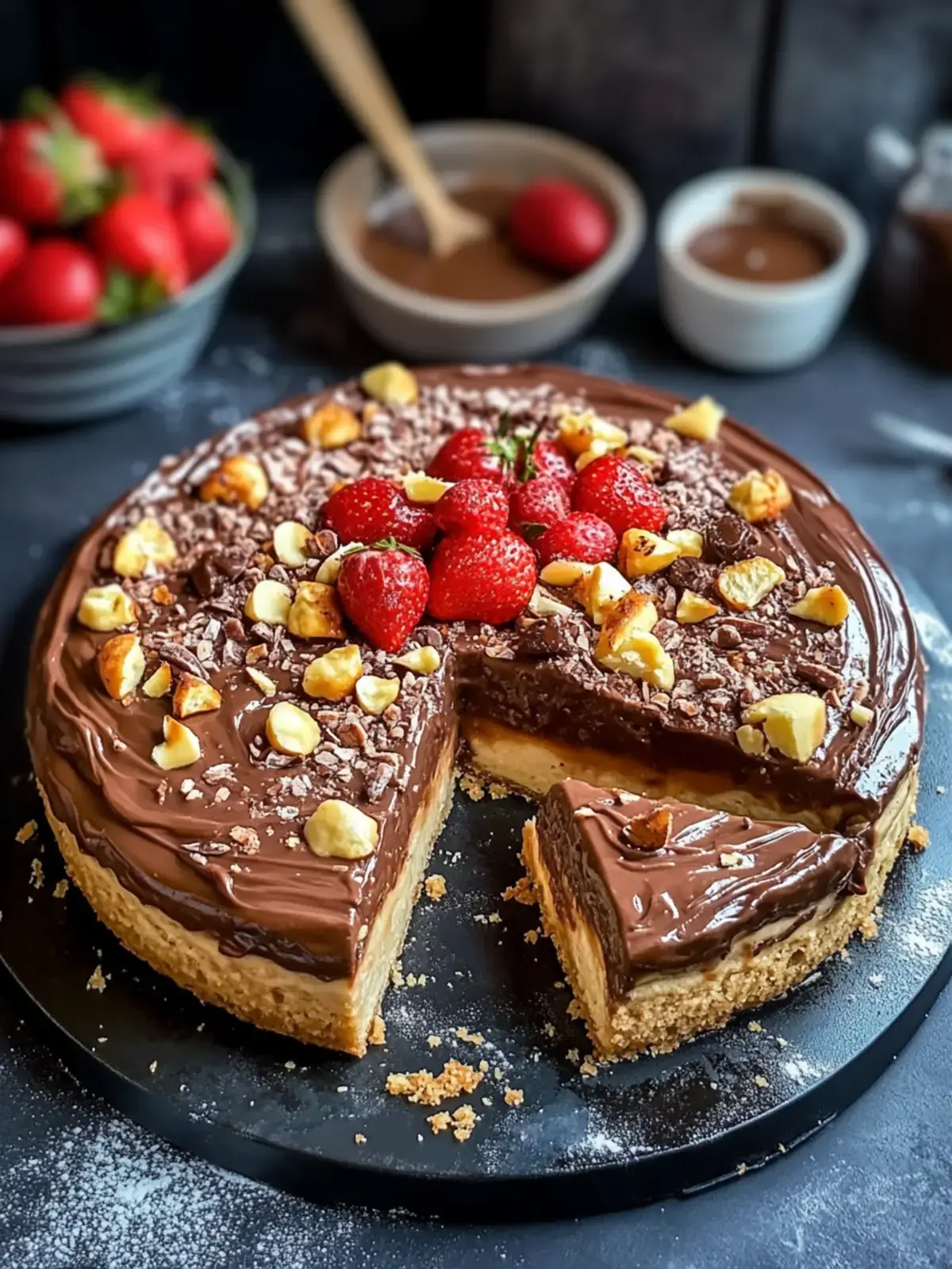 Nutella Kysekuchen ohne Backen