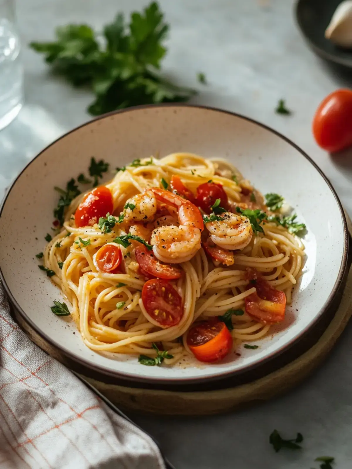 Old Bay Garnele Linguine
