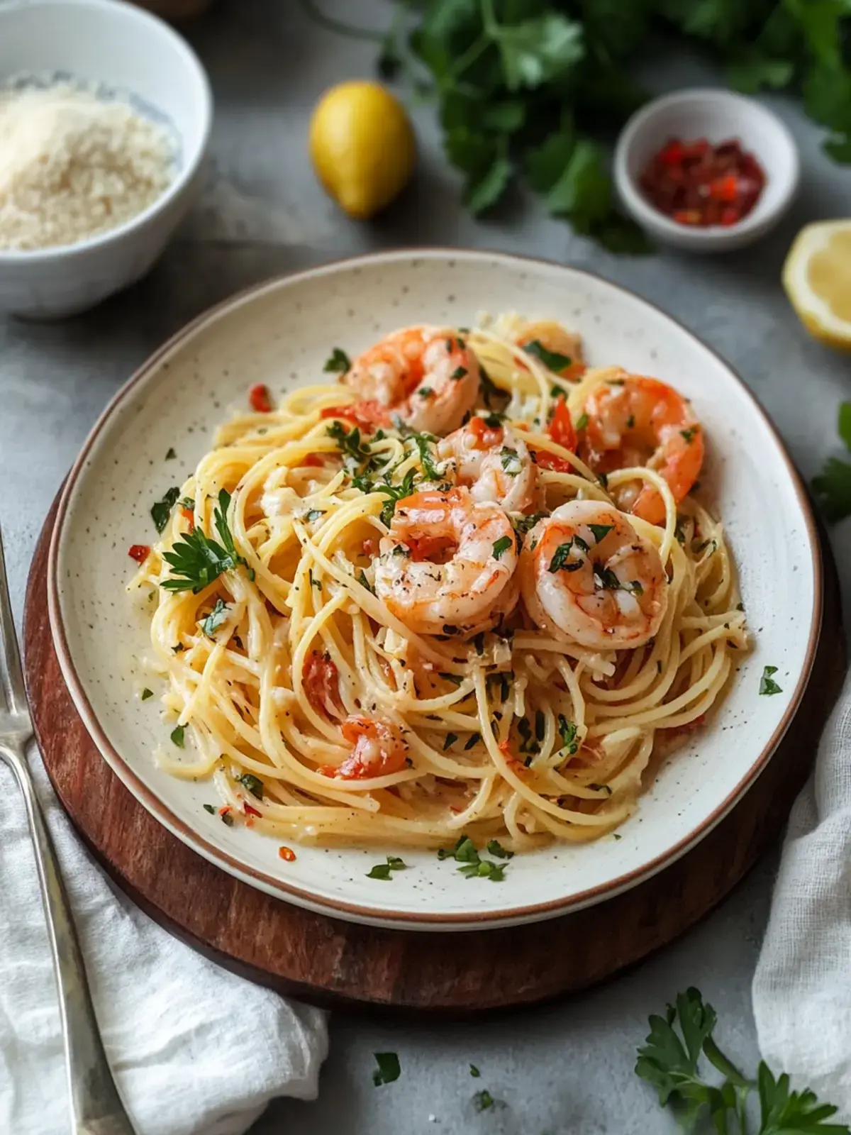 Old Bay Garnele Linguine