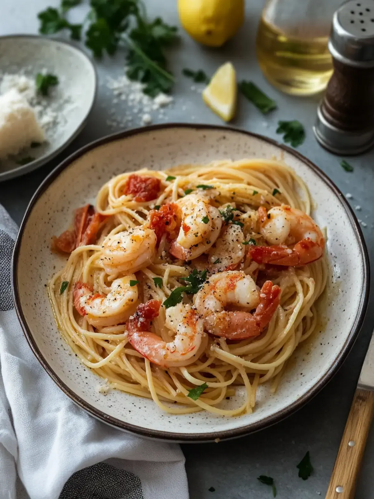 Old Bay Garnelen und Linguine